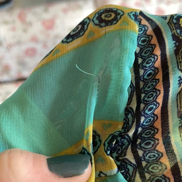 Sunny Leigh Brightly Colored Chiffon Top, Size XL - Picture 7 of 7